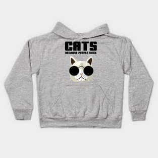 cats because people suck Kids Hoodie